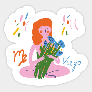 Zodiac sign - Virgo Sticker